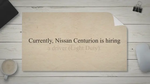 'Video thumbnail for Driver (Light Vehicle) – Nissan Centurion'