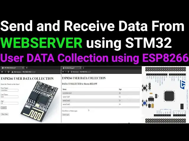 Video thumbnail for ESP8266 WEBSERVER Send and Receive DATA using STM32 || Ring Buffer || CubeIDE