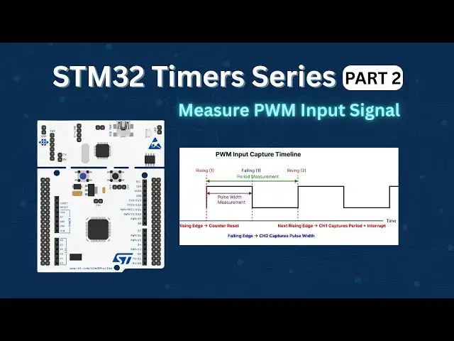 Video thumbnail for STM32 Timers (PART 2): How to Measure PWM Input Signal with STM32 Timer