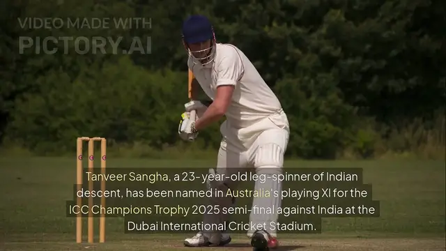 'Video thumbnail for Tanveer Sangha: Rising Indian-Origin Spinner Named in Australia's Champions Trophy 2025 Semi-Final Squad'