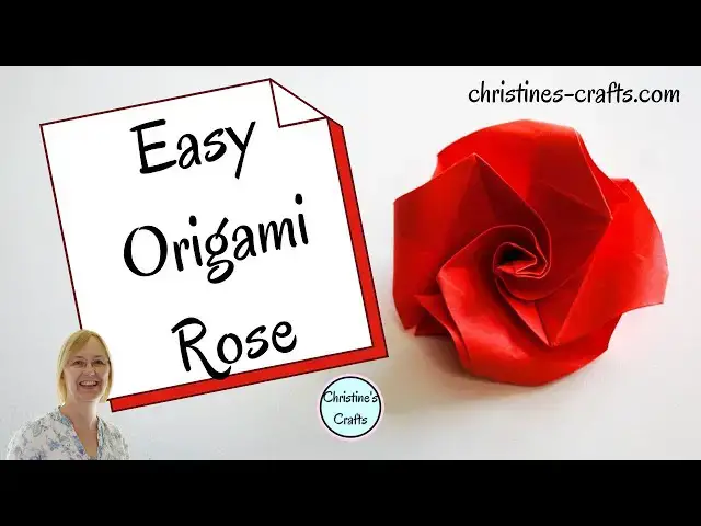 Video thumbnail for HOW TO MAKE A CUTE BUT SIMPLE ORIGAMI PAPER ROSE FOR BEGINNERS -  in 5 minutes!