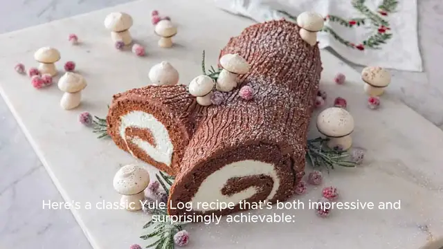 Video thumbnail for yule log recipe