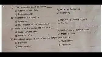 Video thumbnail for 11th Commerce First Mid Term Question Paper 2018-19 | Tirunelveli District | Tamil Medium