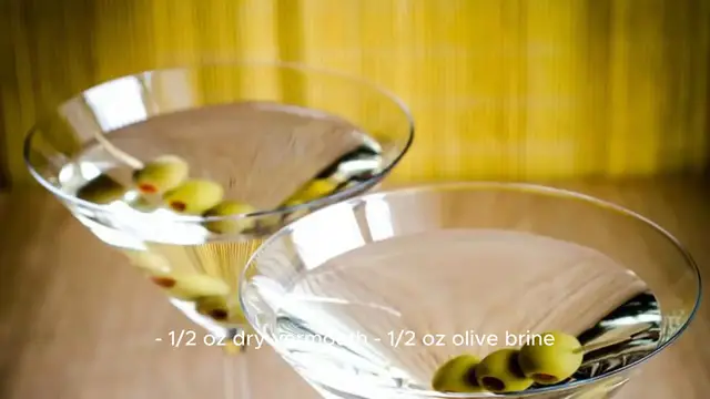 Video thumbnail for dirty martini recipe