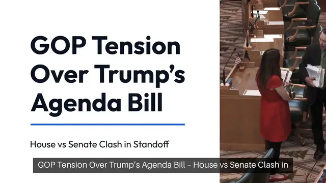 Video thumbnail for GOP Tension Over Trump’s Agenda Bill | House vs Senate Clash in Standoff