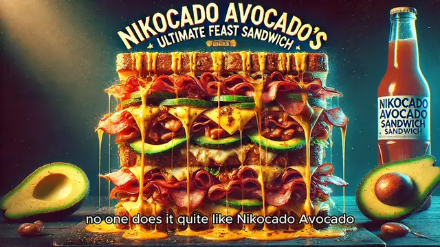 'Video thumbnail for Nikocado Avocado’s Ultimate Feast Sandwich'