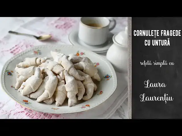 'Video thumbnail for Cornulețe fragede cu untură! Din doar 150 de grame de untură și 1 ou ies două tăvi de cornulețe!'