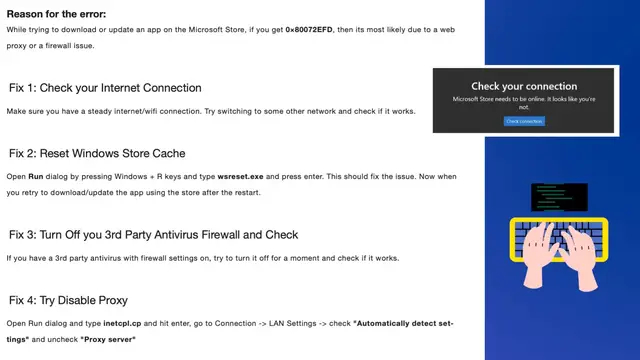 'Video thumbnail for Fix Microsoft Store Error Code 0x80072EFD'