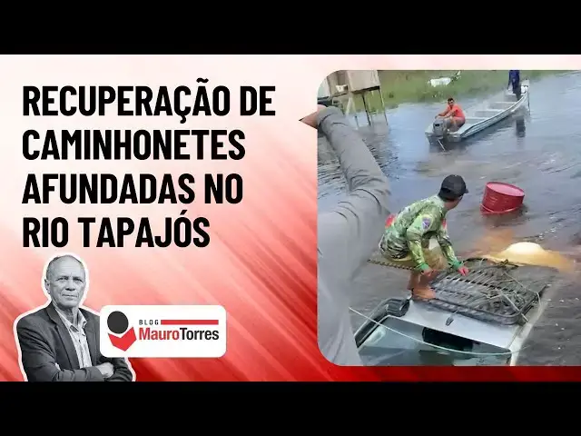 Video thumbnail for OPERAÇÃO DE GUERRA: CAMINHONETES SÃO RESGATADAS NO RIO TAPAJÓS NA REGIÃO DE JACAREACANGA