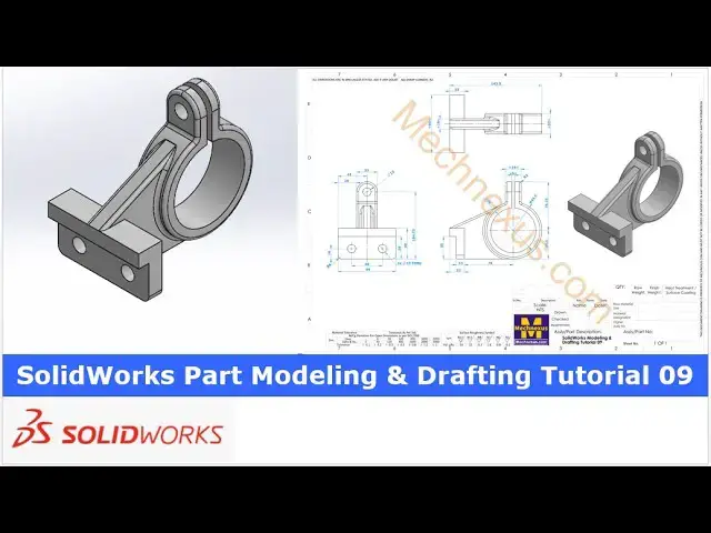 'Video thumbnail for SolidWorks Modeling & Drafting 09  | SolidWorks Tutorial | SolidWorks Part Modeling |'
