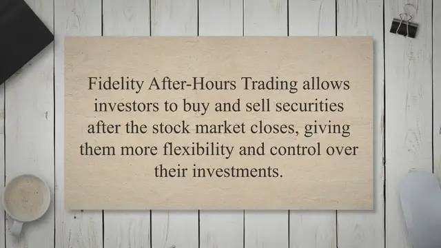 Video thumbnail for Maximizing Your Investments: A Comprehensive Guide to Fidelity After-Hours Trading