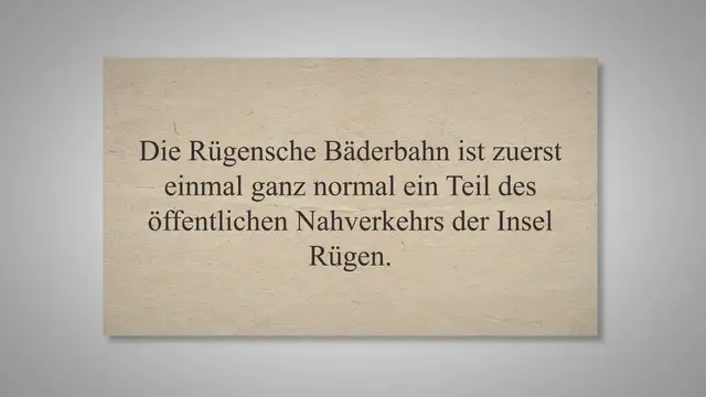 'Video thumbnail for Rügensche Bäderbahn - Rasender Roland'