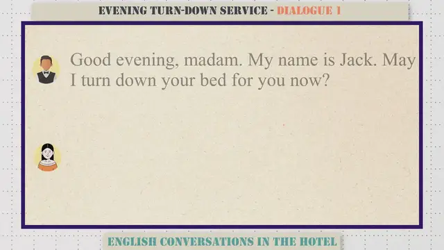 Video thumbnail for Evening Turn-Down Service