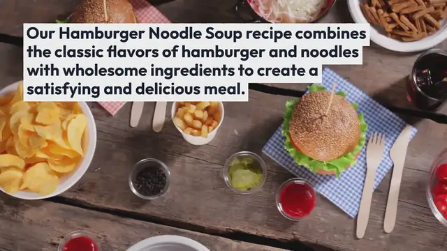 Video thumbnail for Hamburger Noodle Soup