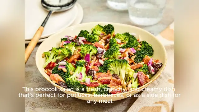 Video thumbnail for recipe for broccoli salad