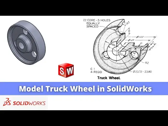 'Video thumbnail for Model Truck Wheel in SolidWorks | SolidWorks Tutorial | SolidWorks Part Modeling |'