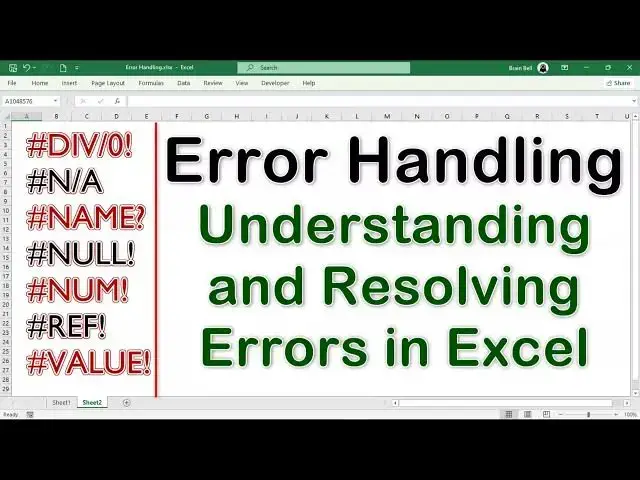 Video thumbnail for Excel Error Handling: How to Identify and Fix Errors in Excel