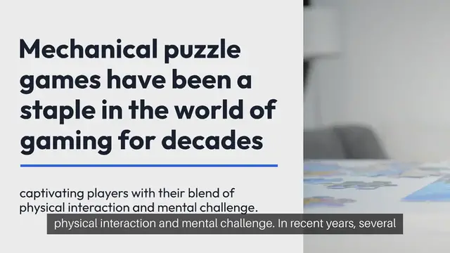 Video thumbnail for Mechanical Puzzle Game Trends
