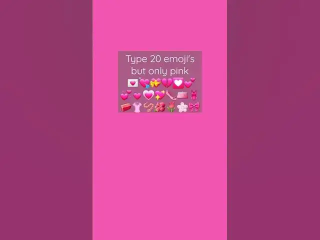 Video thumbnail for type 20 emojis but only pink🍑