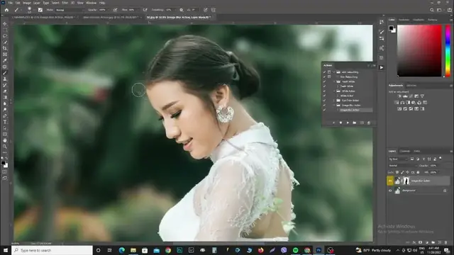 'Video thumbnail for 1 Click background Len blur action free download and tutorial for Photoshop 2023'