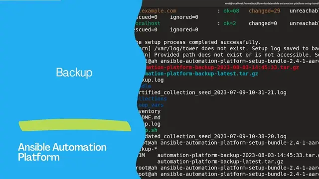 Video thumbnail for Backup Ansible Automation Platform