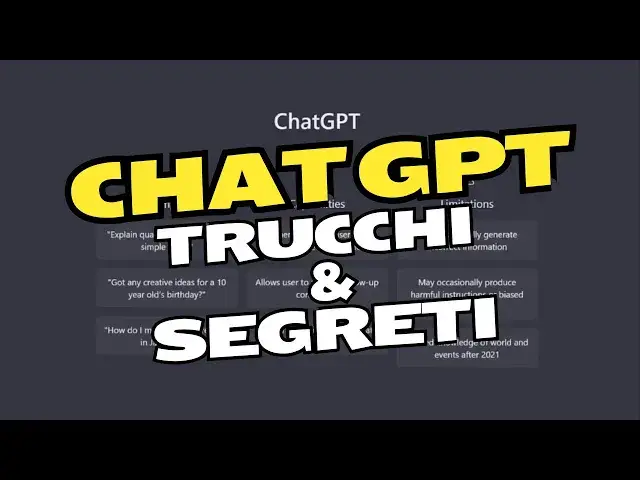 Video thumbnail for Come Si usa CHAT GPT ? #tutorial #chatgpt