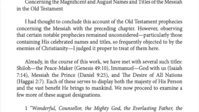 Video thumbnail for Chapter 13 Messiah's Name