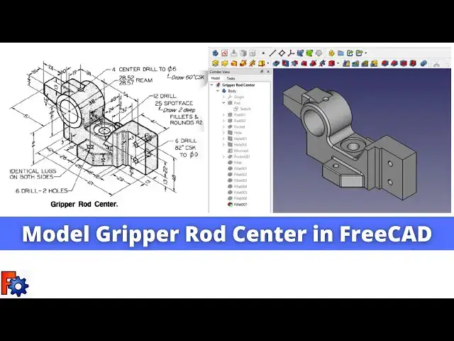 'Video thumbnail for Model Gripper Rod Center in FreeCAD | FreeCAD Tutorial | FreeCAD Part Design | Mechnexus |'