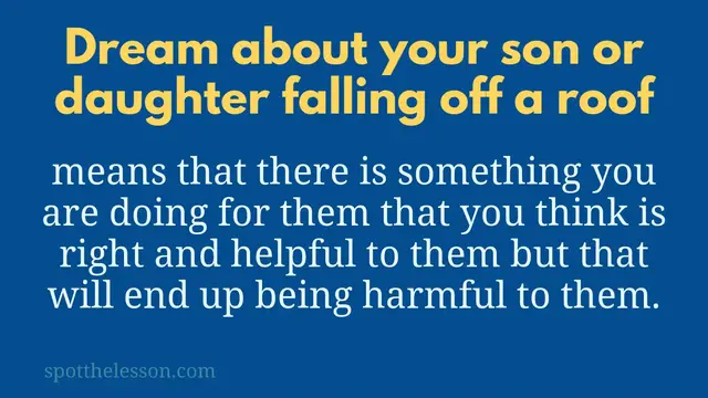 Video thumbnail for Dream about a baby or Child Falling Off a Roof