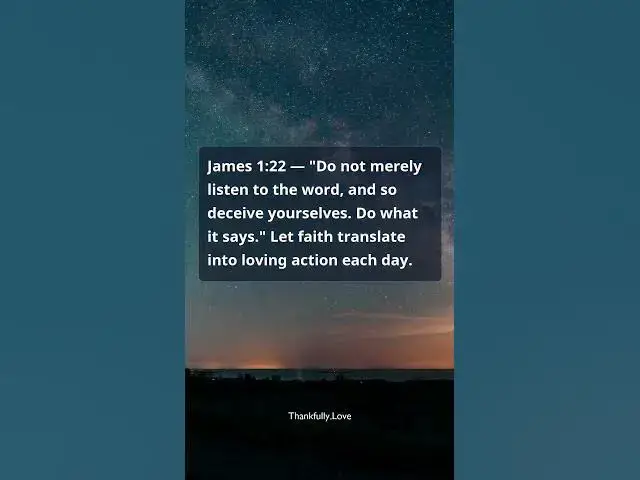 Video thumbnail for James 1:22 — Faith in Action