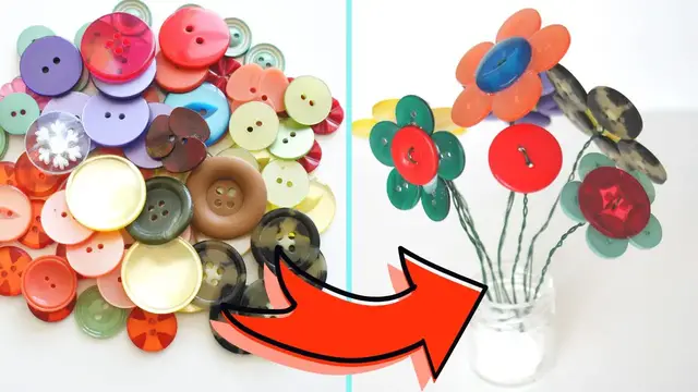 Video thumbnail for Easy DIY Button Flowers for Home Decor
