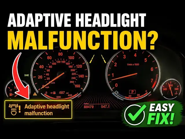 Video thumbnail for BMW Adaptive Headlight Malfunction? Easy $0 DIY Fix