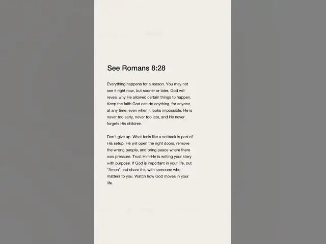 Video thumbnail for Trust God's timing. Amen. #godsplan #jesuslovesyou #thankfullylove