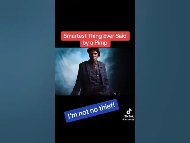 Video thumbnail for Smartest thing ever said by a pimp I'm not a thief