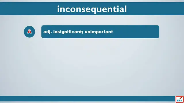 Video thumbnail for GRE Vocabulary: Inconsequential, Inherent, Ineffable, Inhibit, Inconsistency, Increment