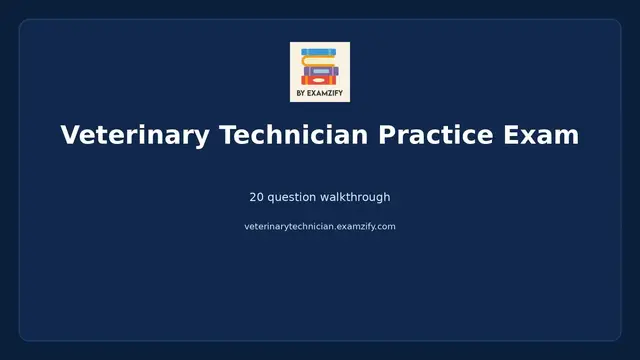 Video thumbnail for Veterinary Technician Practice Exam