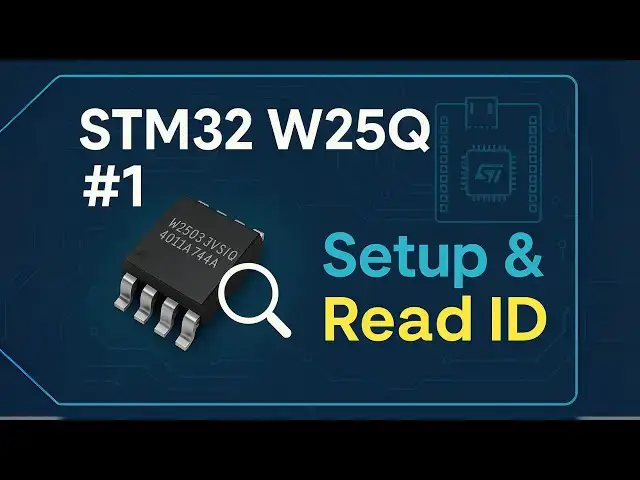 Video thumbnail for STM32 W25Q FLASH Memory #1: How to connect Device and Read ID