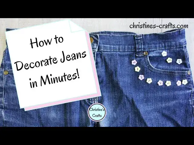 'Video thumbnail for HOW TO DECORATE YOUR  OLD JEANS DIY - Ideas and Tutorial using Buttons'