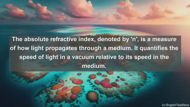 Video thumbnail for Absolute refractive index in science  definition and examples