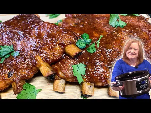 Video thumbnail for SLOW COOKED St Louis BBQ RIBS in the Crockpot