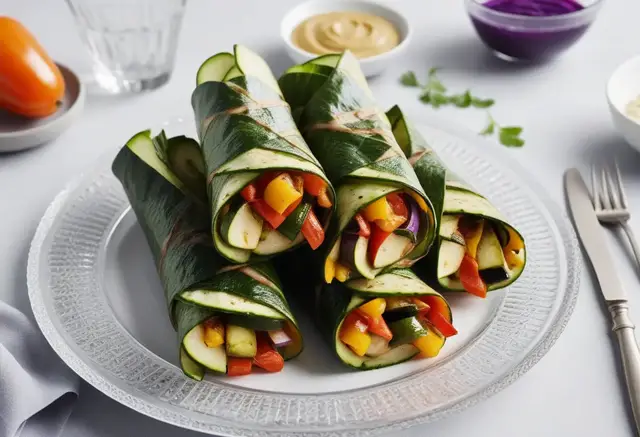 Video thumbnail for Organic Grilled Vegetable Wraps