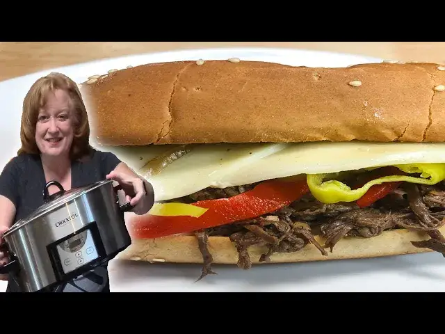 Video thumbnail for CROCKPOT ITALIAN BEEF SANDWICH RECIPE | Dump N Go Slow Cooker Roast