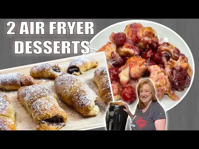 Video thumbnail for Easy AIR FRYER DESSERTS with CRESCENT ROLLS | 5 Ingredients or Less Air Fryer Dessert Recipes