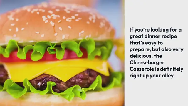 Video thumbnail for Cheeseburger Casserole