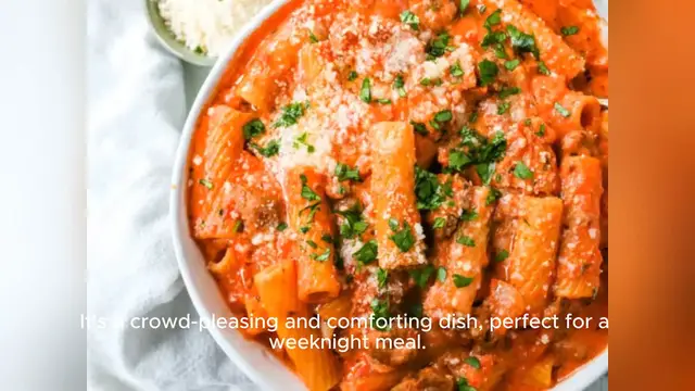 Video thumbnail for rigatoni recipe