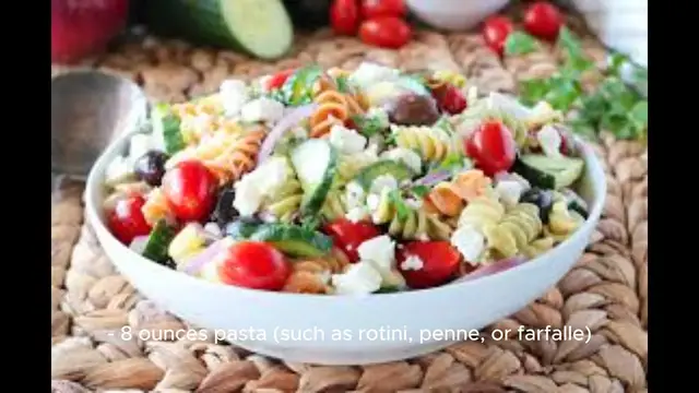 Video thumbnail for Mediterranean Pasta Salad Recipe