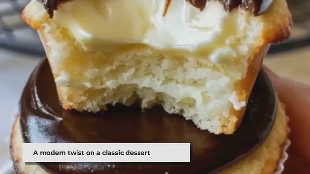 Video thumbnail for How to Make Boston Cream Pie Cupcakes