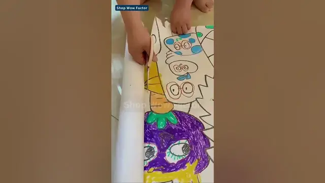 Video thumbnail for 🎨📜 Unleash Creativity! 🌟👧 Huge Kids Drawing Roll || Link is in Description | #usa #shopping #shorts