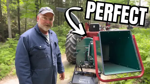 Video thumbnail for Powerful Tractor-Mounted Wood Chipper Works Magic
