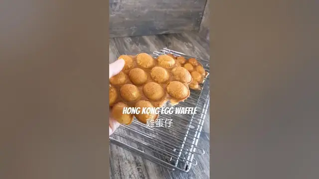 Video thumbnail for Hong Kong Egg Waffle Recipe #youtubeshorts #egg #streetfood